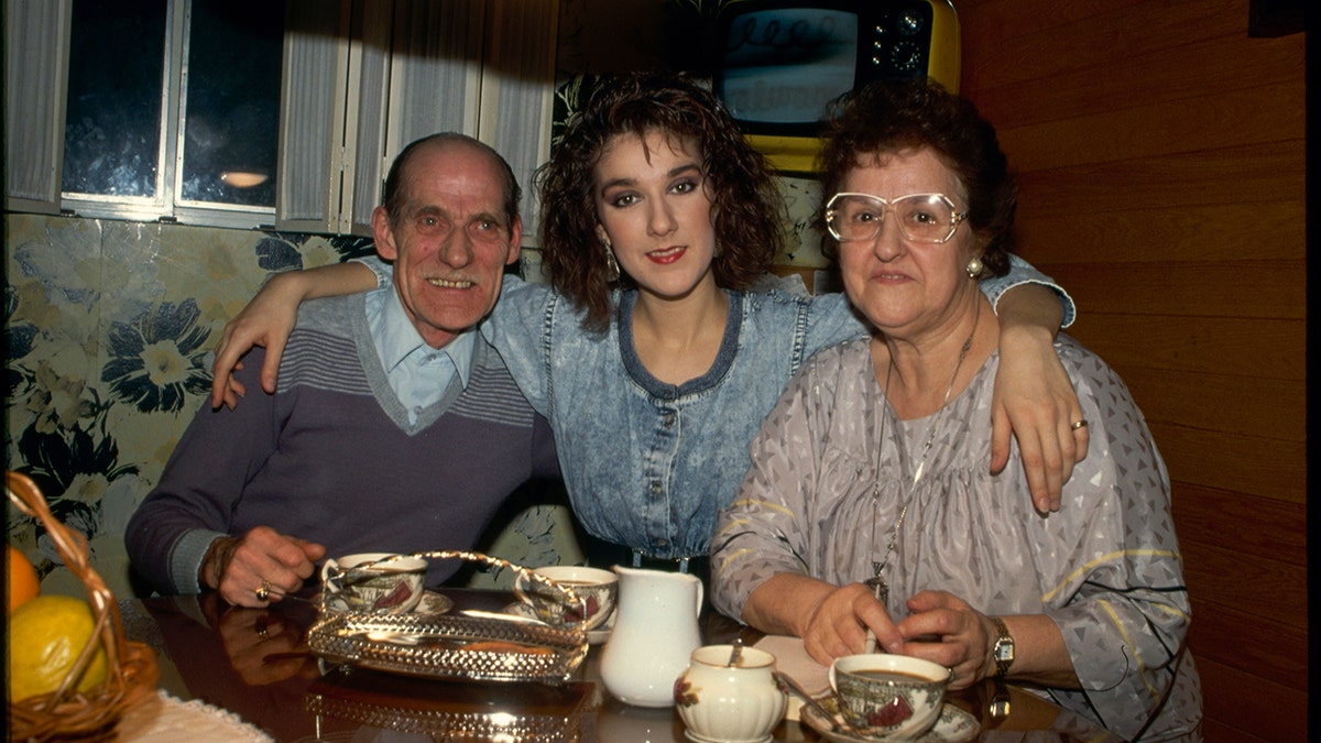Céline Dion with parents 