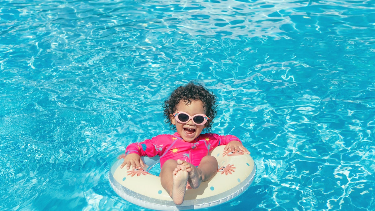 Child bright swimsuit