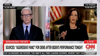 Frustrated Kamala Harris clashes with CNN's Anderson Cooper after Biden's rough debate