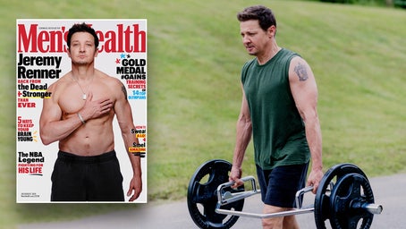 Jeremy Renner goes shirtless, revealing scars from near-fatal snowplow accident