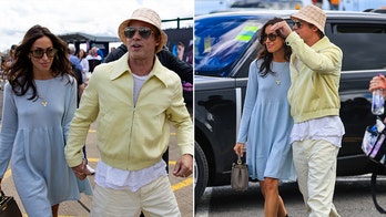 Brad Pitt steps out with girlfriend Ines de Ramon at British Grand Prix