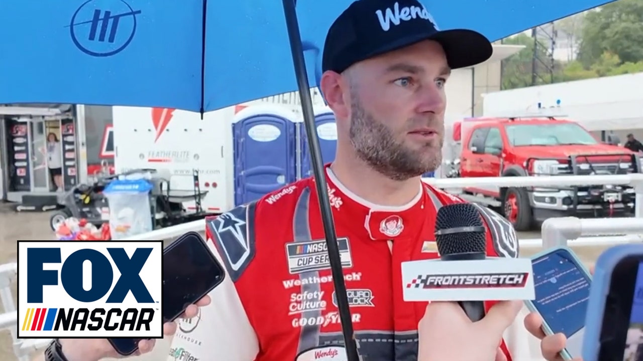 Shane van Gisbergen talks about choosing to stay on slicks during the race in Chicago | NASCAR on FOX