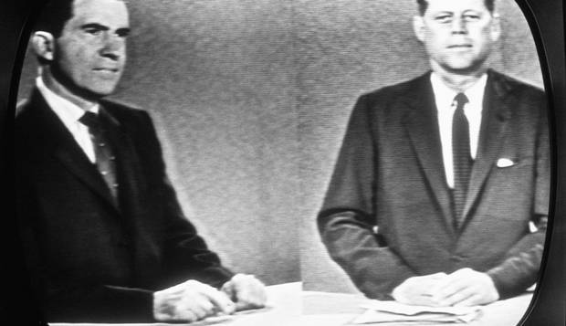 Disputa. Richard Nixon e John Kennedy em debate nas eleições presidenciais