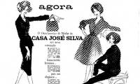 Anúncio ilustrado do Departamento de Modas da Casa José Silva mostra a variedade de estilos à disposição da consumidora