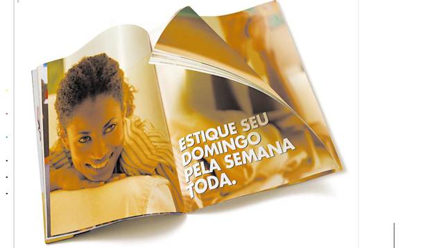 Anúncio apresentava a "Revista O GLOBO", um jeito novo de desfrutar do domingo