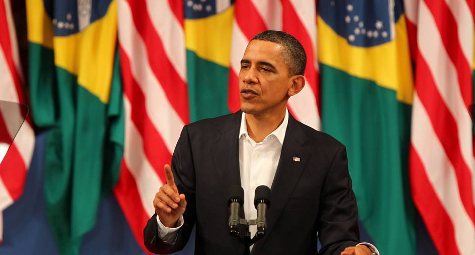 Simpatia. Em visita ao Brasil, o presidente Obama discursa no Theatro Municipal do Rio de Janeiro