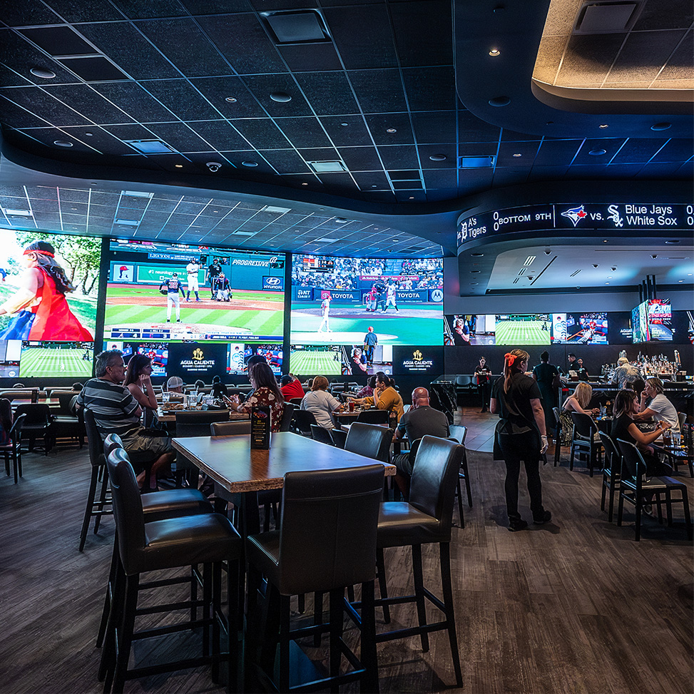 Fans watching sports at 360 Sports Bar Rancho Mirage