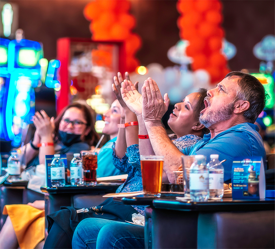 Fans watching sports at 360 Sports Bar