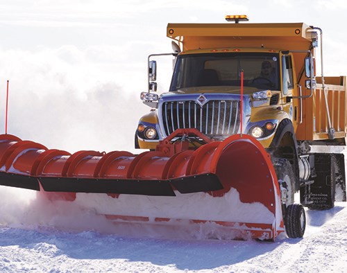 Plows with rubber-edged blades help protect new in-pavement lighting.