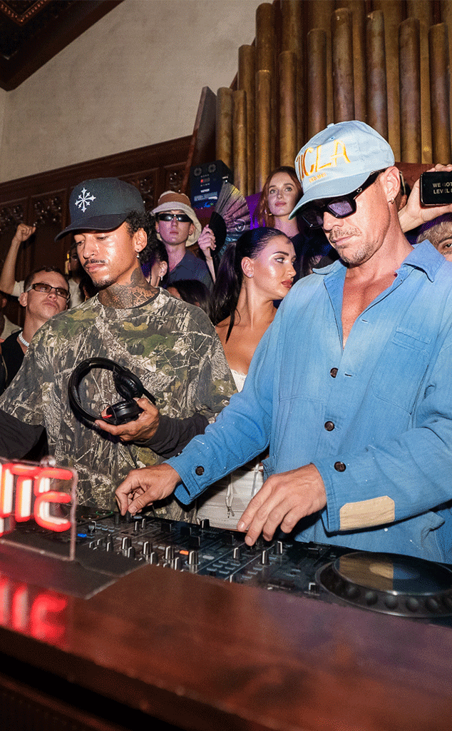 Nyjah Huston and Diplo at Sinners y Santos