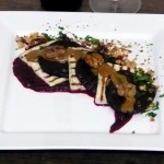 Celebration of beetroot, halloumi, walnut