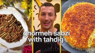 Jake Cohen Wants Drew to Try Ghormeh Sabzi with Tahdig | 50 First Plates