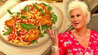 Anne Burrell Teaches Drew How to Make an Easy-Peasy Chicken Milanese | Drew's Cooking School