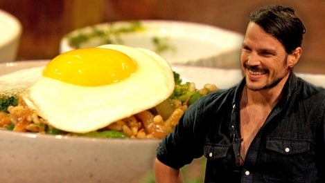 Healthy Green Fried Rice with Egg and Dan Churchill