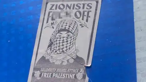 Message calling for an ‘attack’ on ‘Zionists’ found in Jewish area of London