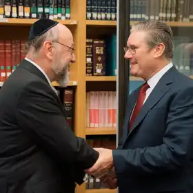 Chief Rabbi Ephraim Mirvis said Sir Keir was to become prime minister at a time of 'polarisation, extremism and conflict' (Photo: Chief Rabbi's Office)