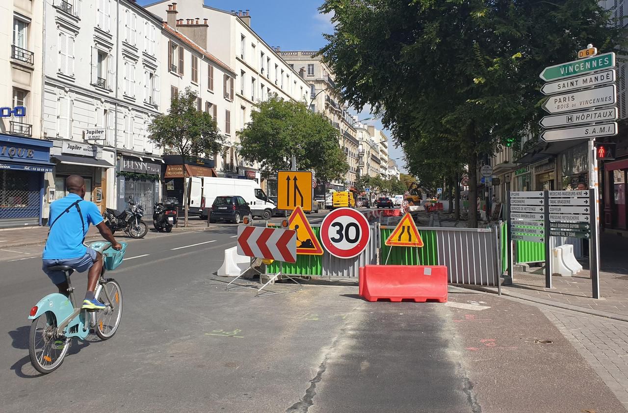 <b></b> Saint-Maurice, jeudi. Fin septembre, une vraie piste cyclable sera accessible le long de l’avenue du Maréchal-de-Lattre-de-Tassigny.