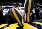 The Timberwolves' Leonard Miller sits during last season's second-round playoff series at Denver.