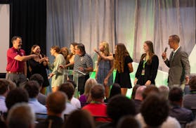 The Maple Grove girls basketball team receives the Play of the Year Award at the seventh annual Star Tribune All-Metro Sports Awards celebration at Ta