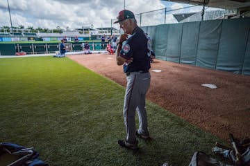 Phil Roof (shown in 2018) has been a mainstay at spring training for the Twins for 63 years — in that time he learned how to throw a perfect batting