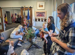 Joe Froelich, right, and fiancée Jess Ambrosch, second from right, honor Alex Voigt, who died a decade ago while visiting Minnesota as a foreign exch