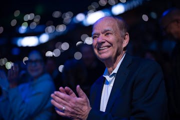 Wolves majority owner Glen Taylor claps during player introductions before the team played Toronto earlier this month.