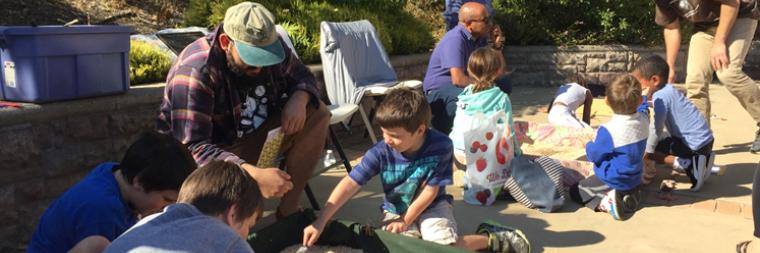 ARF Graduate Student Alec Apodaca engages with young archaeologists at iDig Benicia 2018