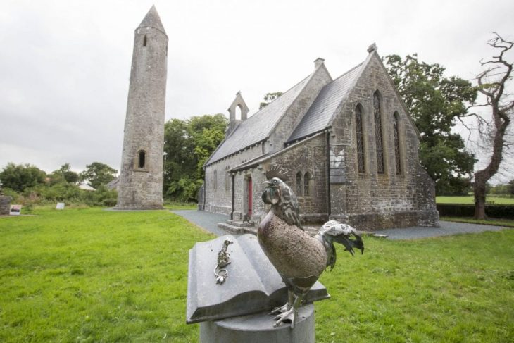 Sculpture by Michael Burke at Timahoe Heritage Centre.