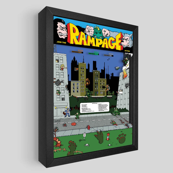 Rampage Shadowbox Art