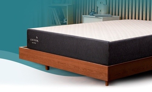 Cocoon Mattress with Teal Wave Mobile