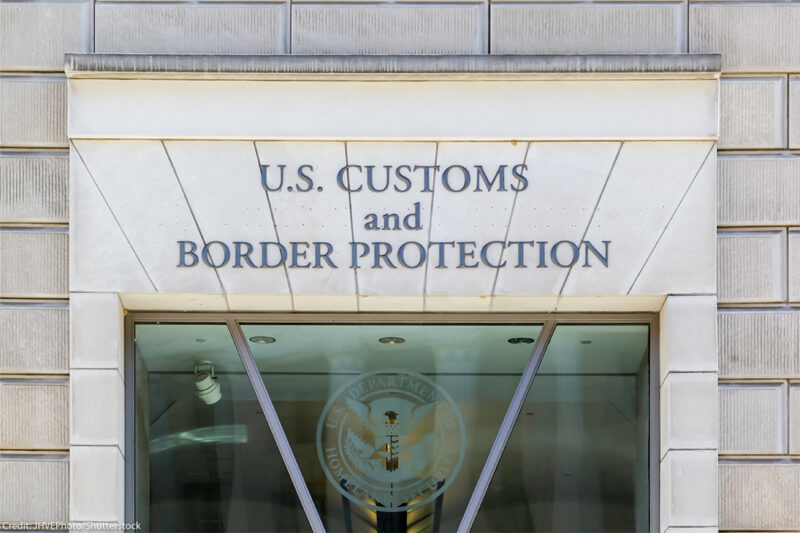 US Customs and Border Protection building facade.