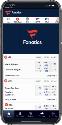 Mock of Fanatics Sportsbook MI Layout