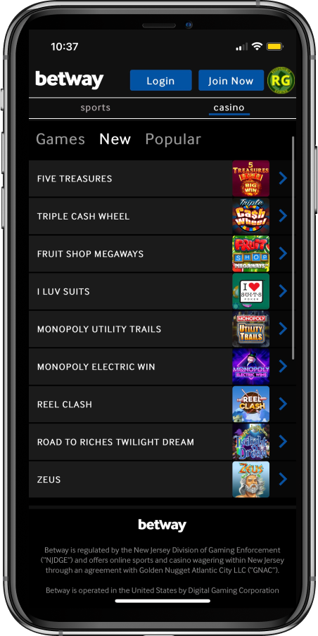 Betway Casino App New Games