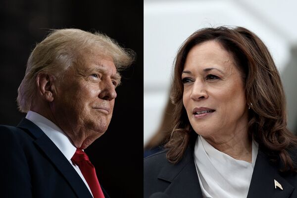 Donald Trump and Kamala Harris