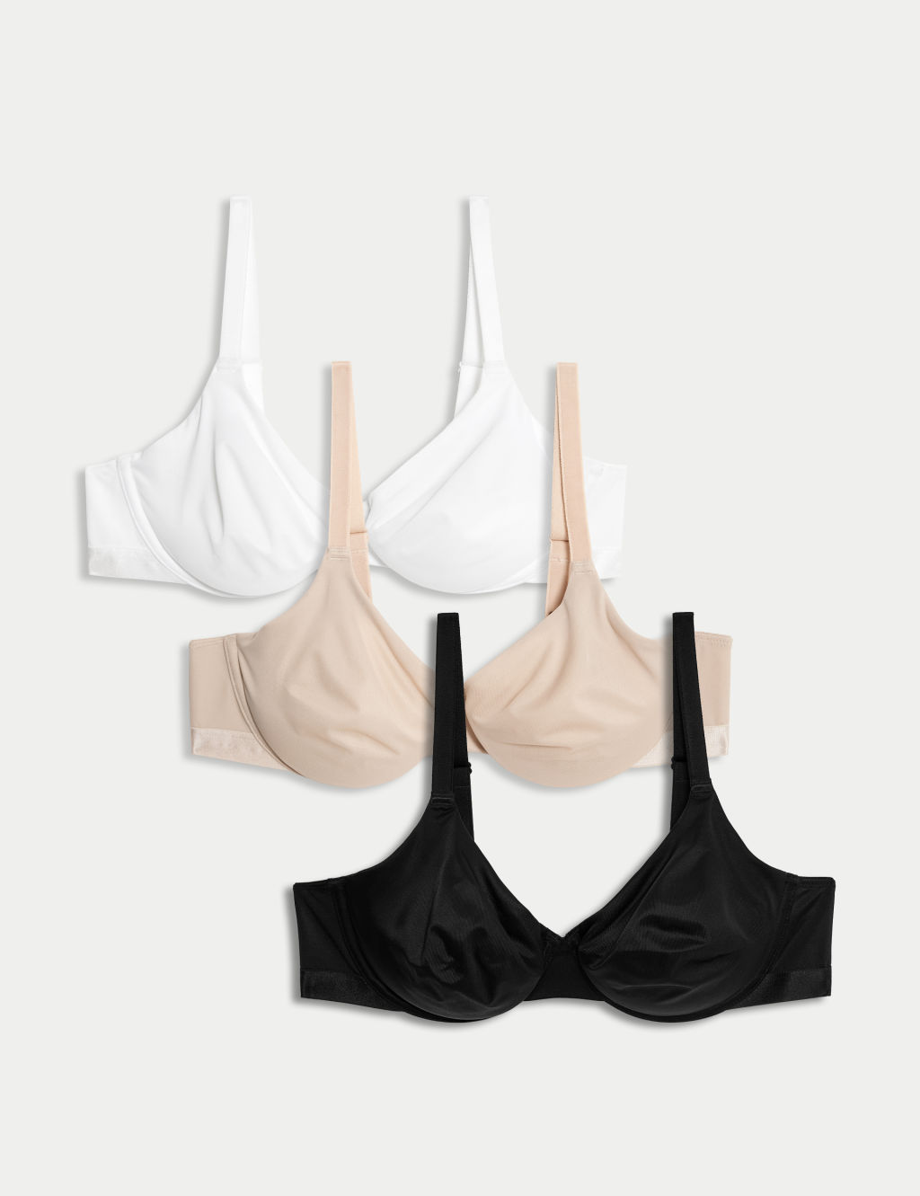 3pk Wired Full Cup Bras A-E