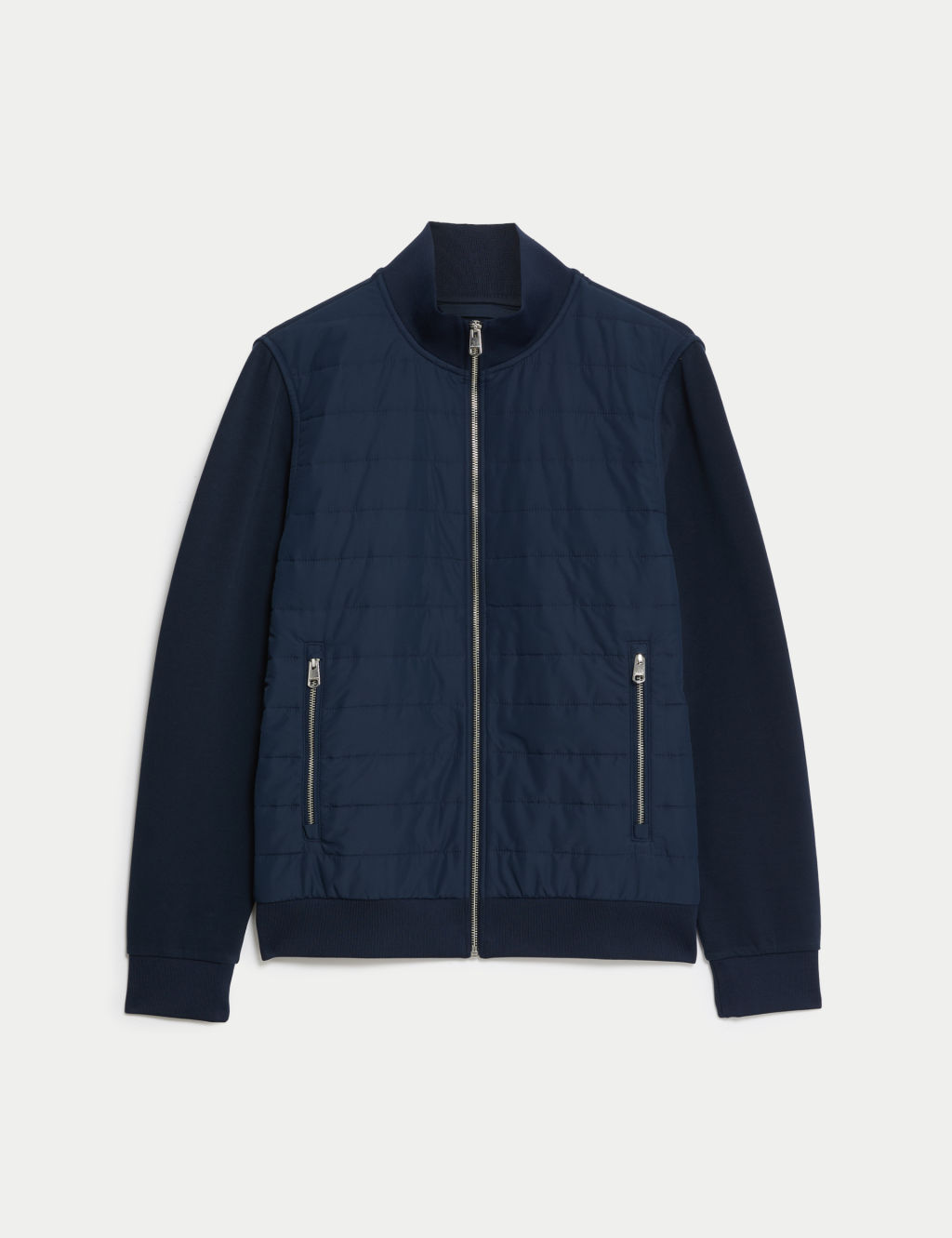 Cotton Rich Zip Up Quilted Jacket