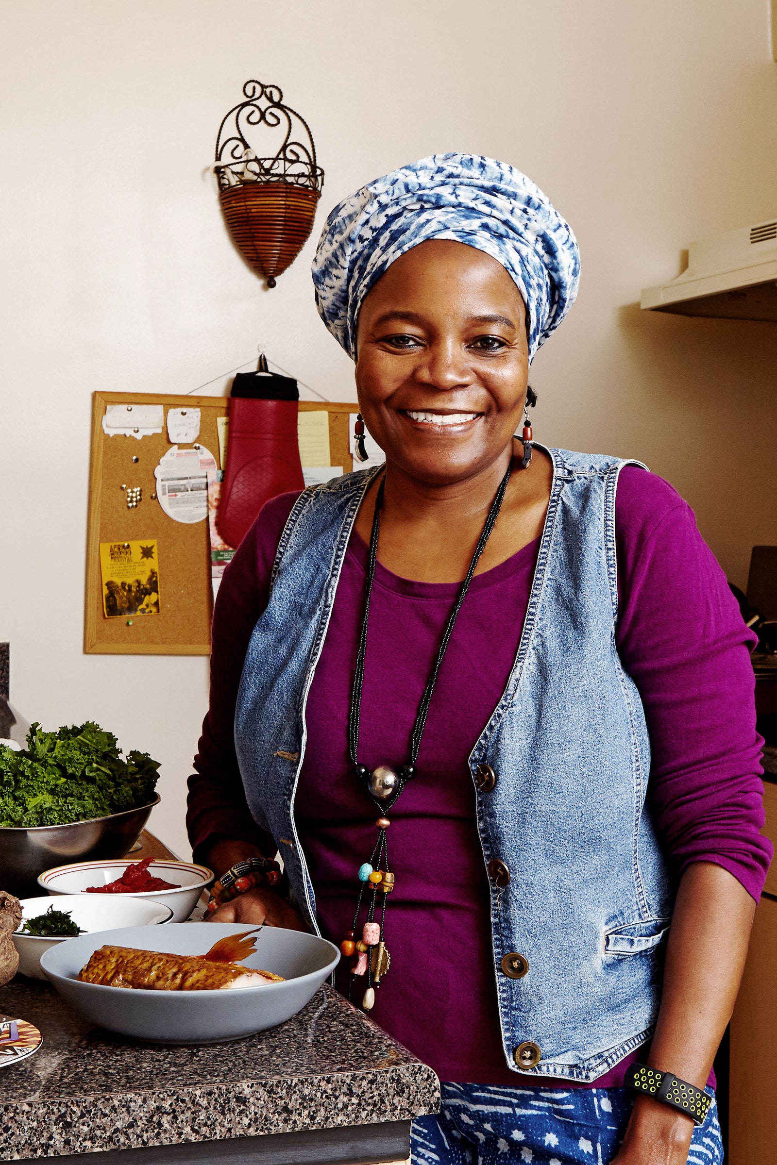 Photo of Kemi Seriki in her kitchen in the Bronx.