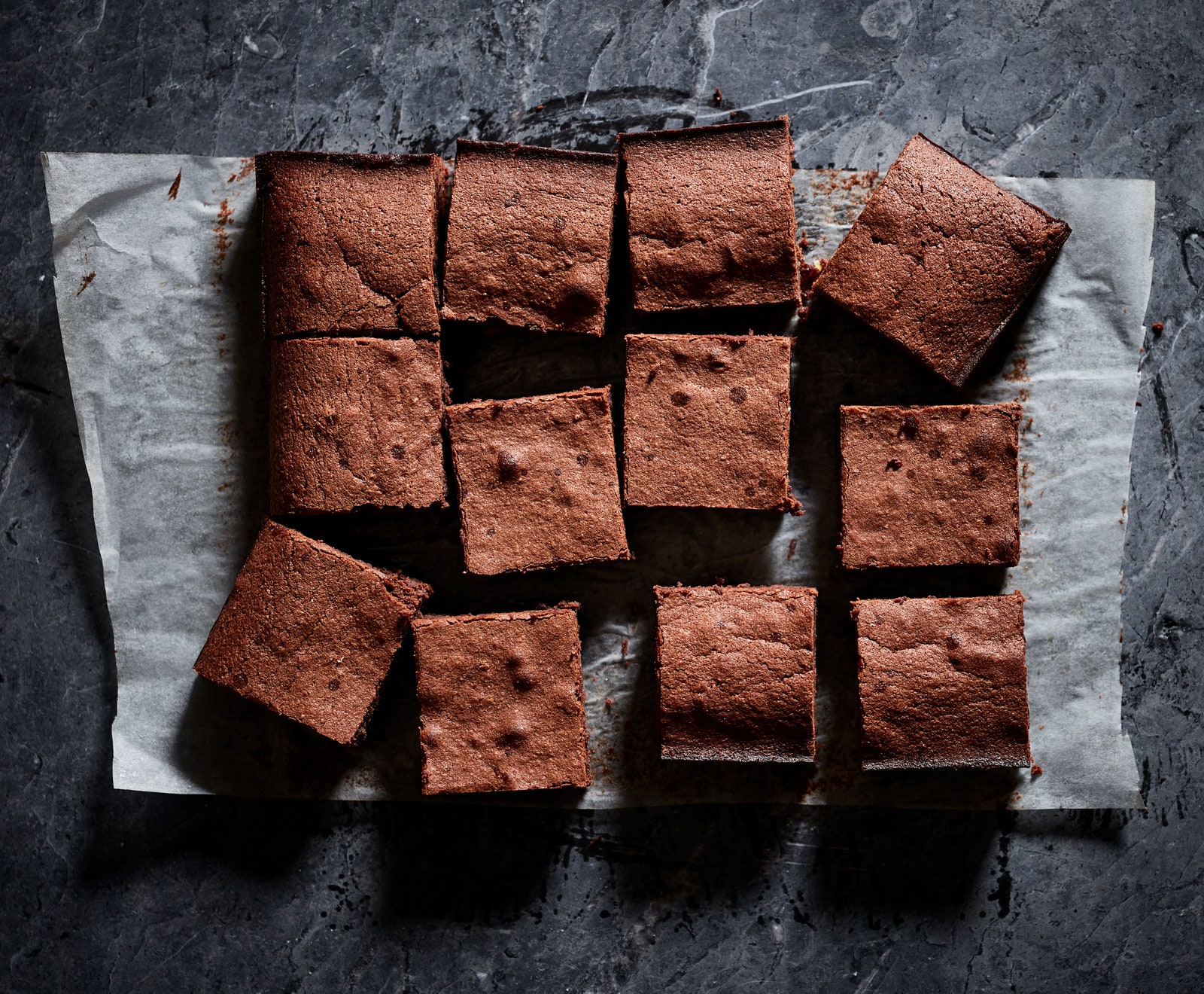 Photo of fudgy brownies from the cookbook 'A Good Bake.'