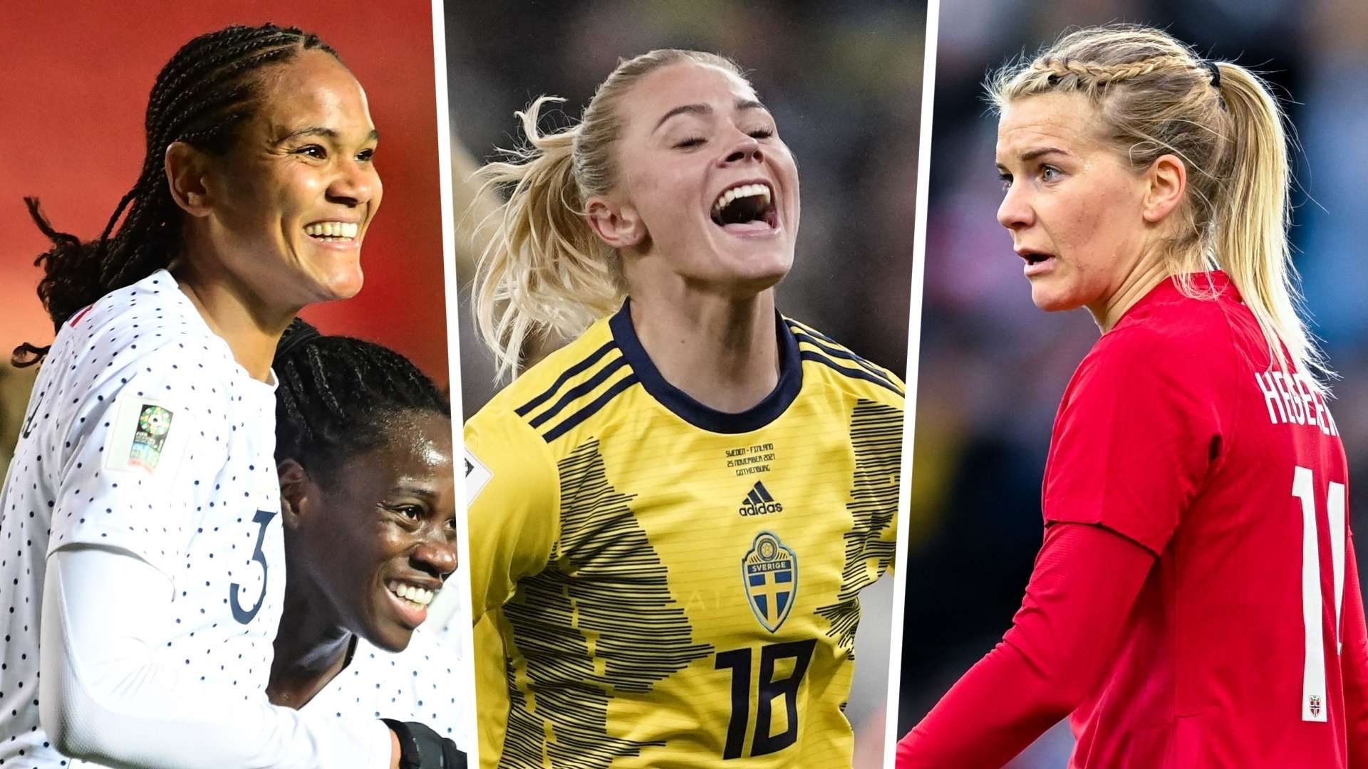 Wendie Renard Fridolina Rolfo Ada Hegerberg France Sweden Norway Women split