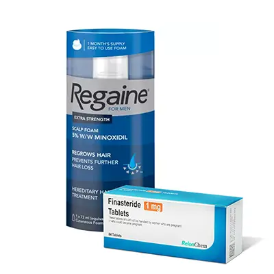 Finasteride Tablets and Regaine Foam