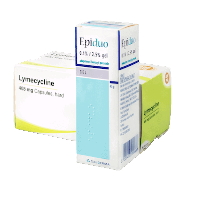 Lymecycline capsules and Epiduo gel