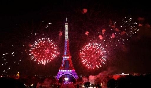 Affiche Feu d'artifice du 14 juillet à Paris 2024 La Tour Eiffel Paris