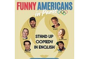 Affiche FUNNY AMERICANS IN PARIS Comedie Oberkampf Paris