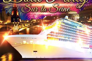 Affiche BOAT DELUXE TOUR EIFFEL PARTY NEW YEAR D' EXCEPTION SUR LA SEINE VUE PANORAMIQUE ( AUX PIEDS DE LA TOUR EIFFEL ) Bal de la Marine Paris