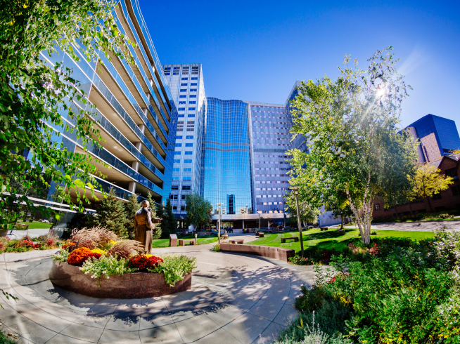 Edificios del campus de Mayo Clinic en Rochester, Minnesota.