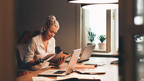 Women at desk with computers