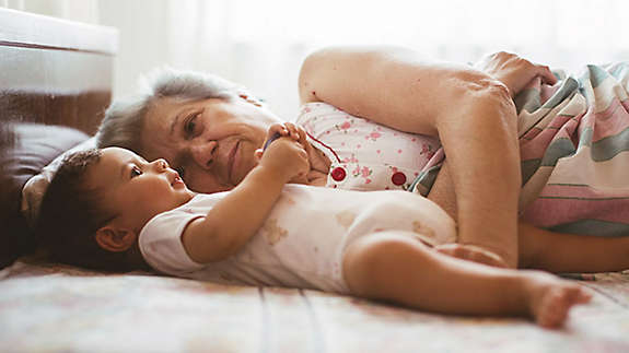 Grandmother with her grandson