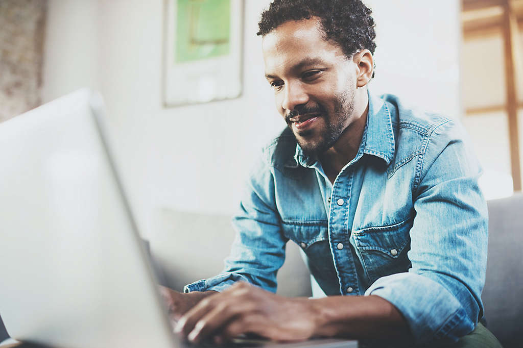 Person working on their laptop