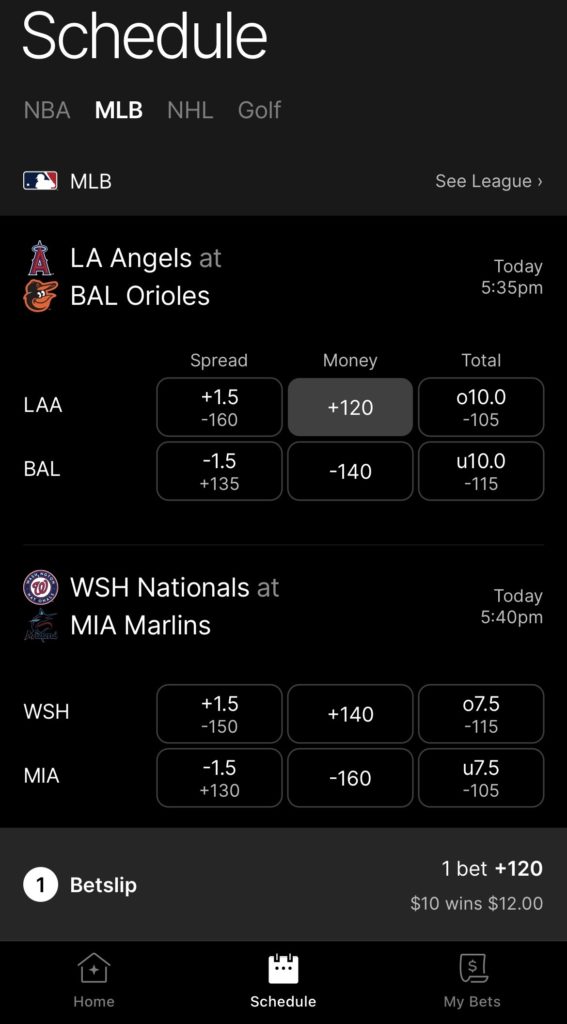 Betting Markets - Fanatics Sportsbook app screenshot