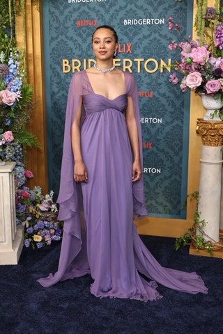 NEW YORK NEW YORK  MAY 13 Emma Naomi attends Netflix's Bridgerton Season 3 World Premiere at Alice Tully Hall Lincoln...